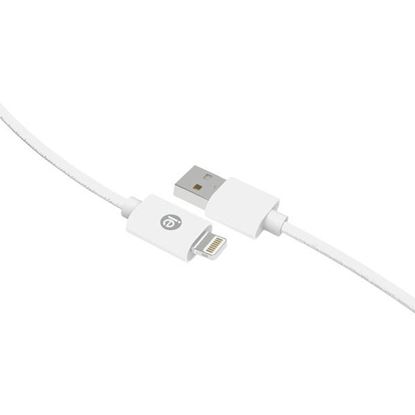 6FT BRAID LTNG USB WHT