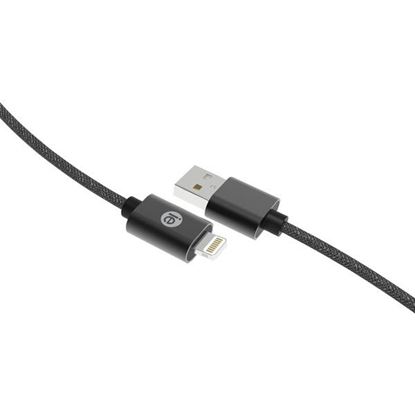 6FT BRAID LTNG USB BLK