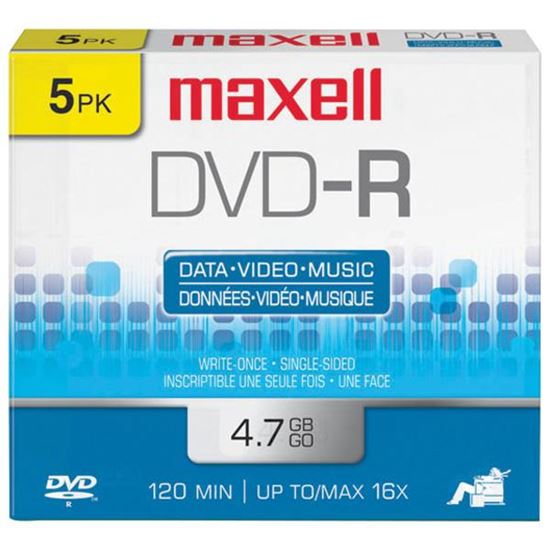 4.7GB DVD-R 5PK