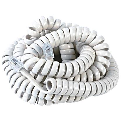 12FT HANDSET COIL CORD WH