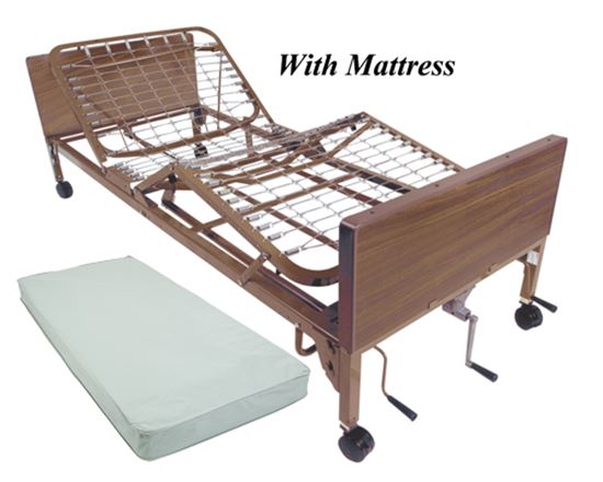 Homecare Manual Bed with Mattress Only