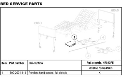 Pendant for Full Electric Bed (Patriot---1801B)